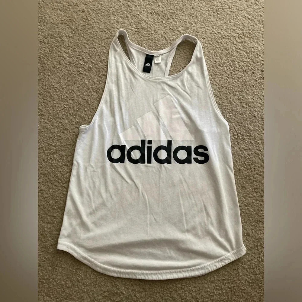 Adidas Lightweight Comfy Running Tank Top Size Small White